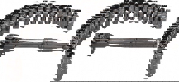 Socket Set: 20 Pc, 3/8 to 3/8